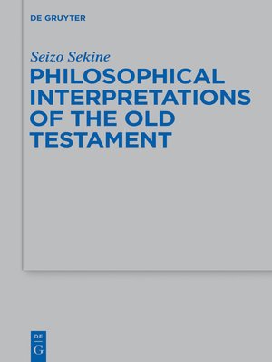 cover image of Philosophical Interpretations of the Old Testament